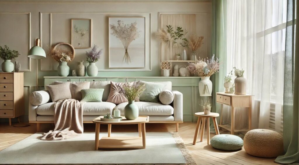 Moderne farver i stuen
