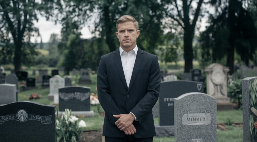 bedeman på en kirkegaard