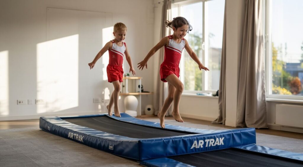 oppustelig gymnastikmåtte til hjemmetræning