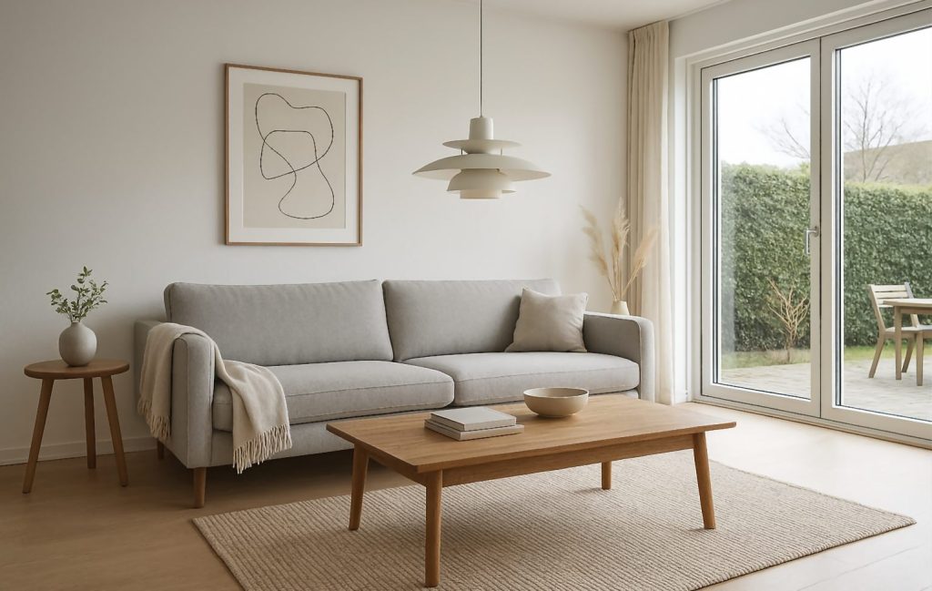 sofa plankebord eg i den moderne boligindretning