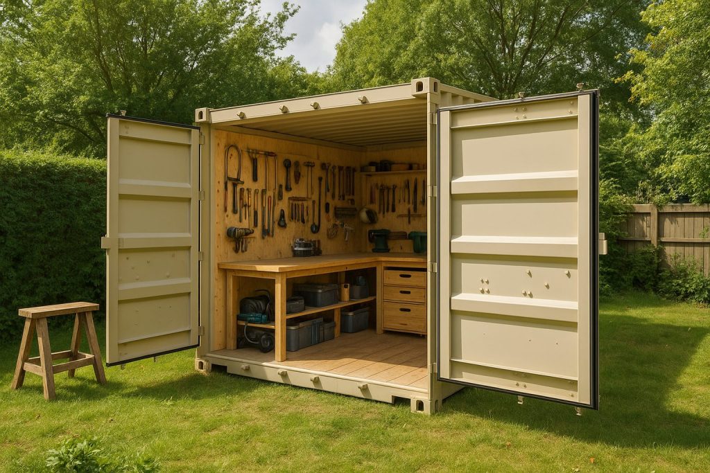 ombygget 20 fods container
