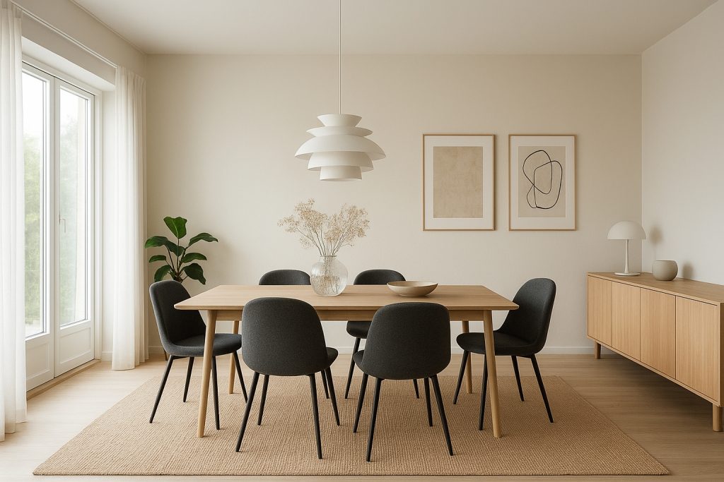 eksempel på en moderne spisestue